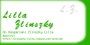lilla zlinszky business card